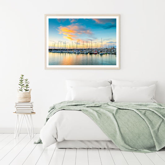 Boats on Sea Scenery Photograph Home Decor Premium Quality Poster Print Choose Your Sizes