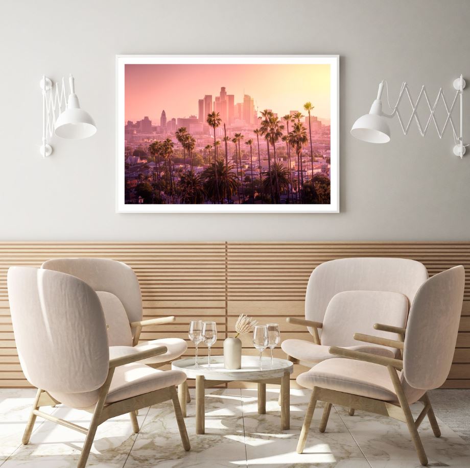 City Buildings Sunset Photograph Home Decor Premium Quality Poster Print Choose Your Sizes