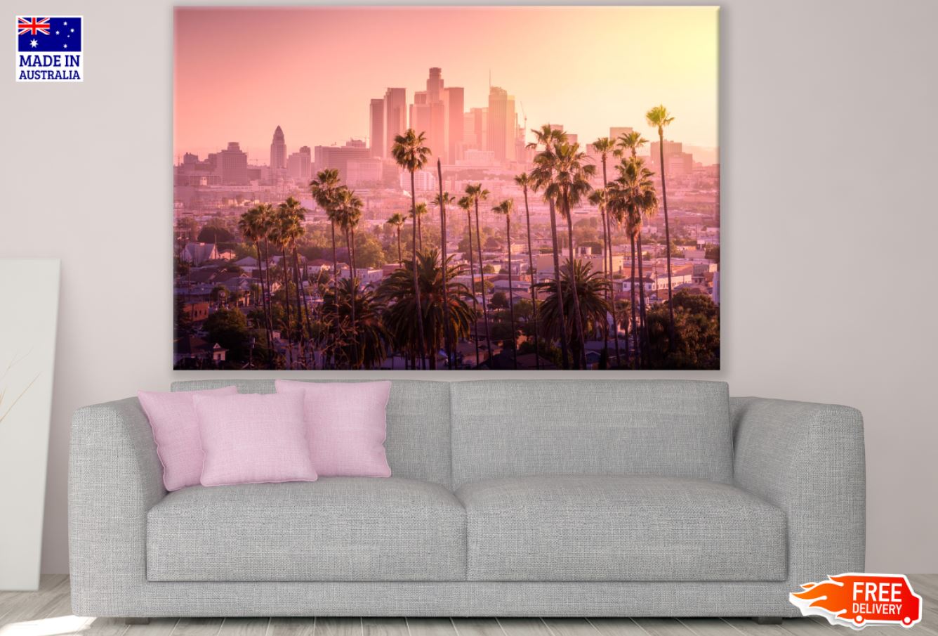 City Buildings Sunset Photograph Print 100% Australian Made