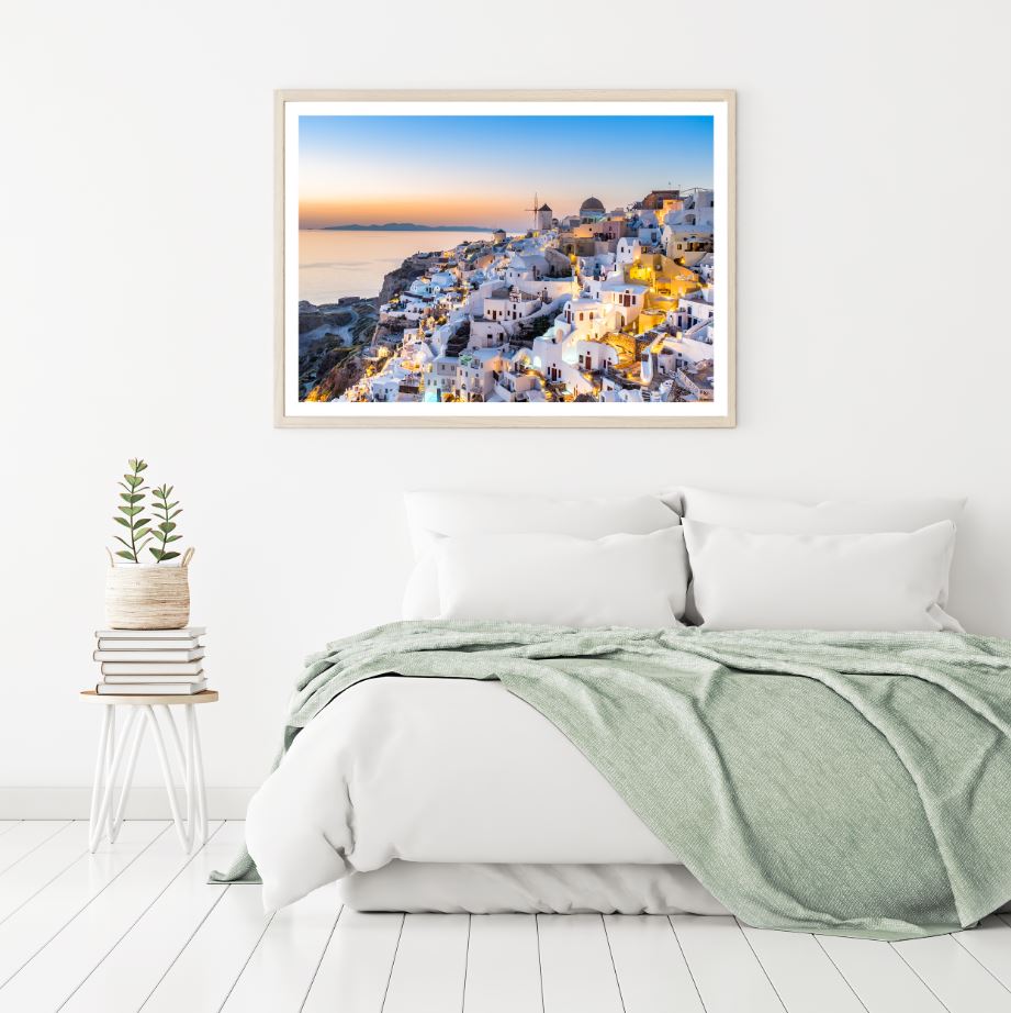 City Buildings Near Sea Scenery Home Decor Premium Quality Poster Print Choose Your Sizes