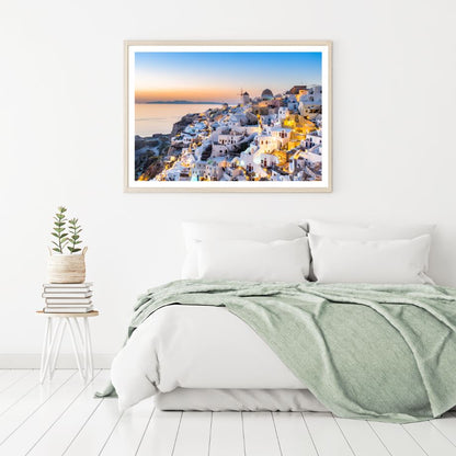 City Buildings Near Sea Scenery Home Decor Premium Quality Poster Print Choose Your Sizes