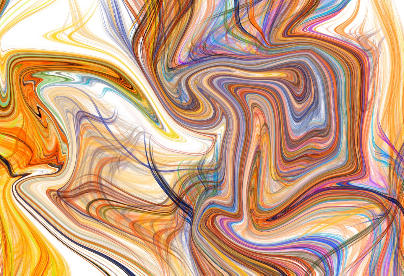 Colorful Abstract Fractal Design Print 100% Australian Made