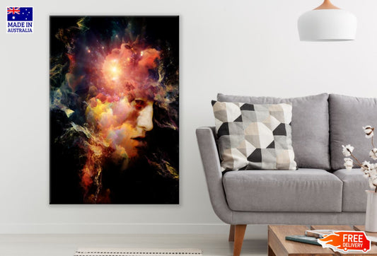 Colorful Abstract Face Design Print 100% Australian Made