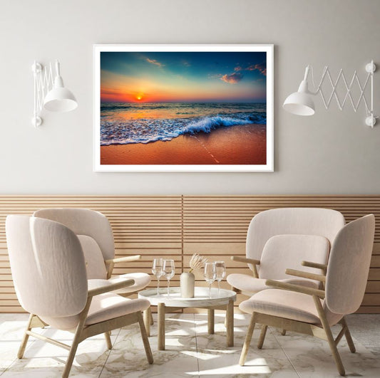 Sea Sunset Scenery Photograph Home Decor Premium Quality Poster Print Choose Your Sizes
