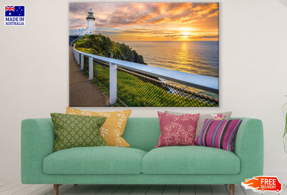 Light House & Sea Sunset Photograph Print 100% Australian Made