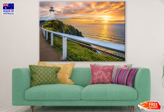 Light House & Sea Sunset Photograph Print 100% Australian Made
