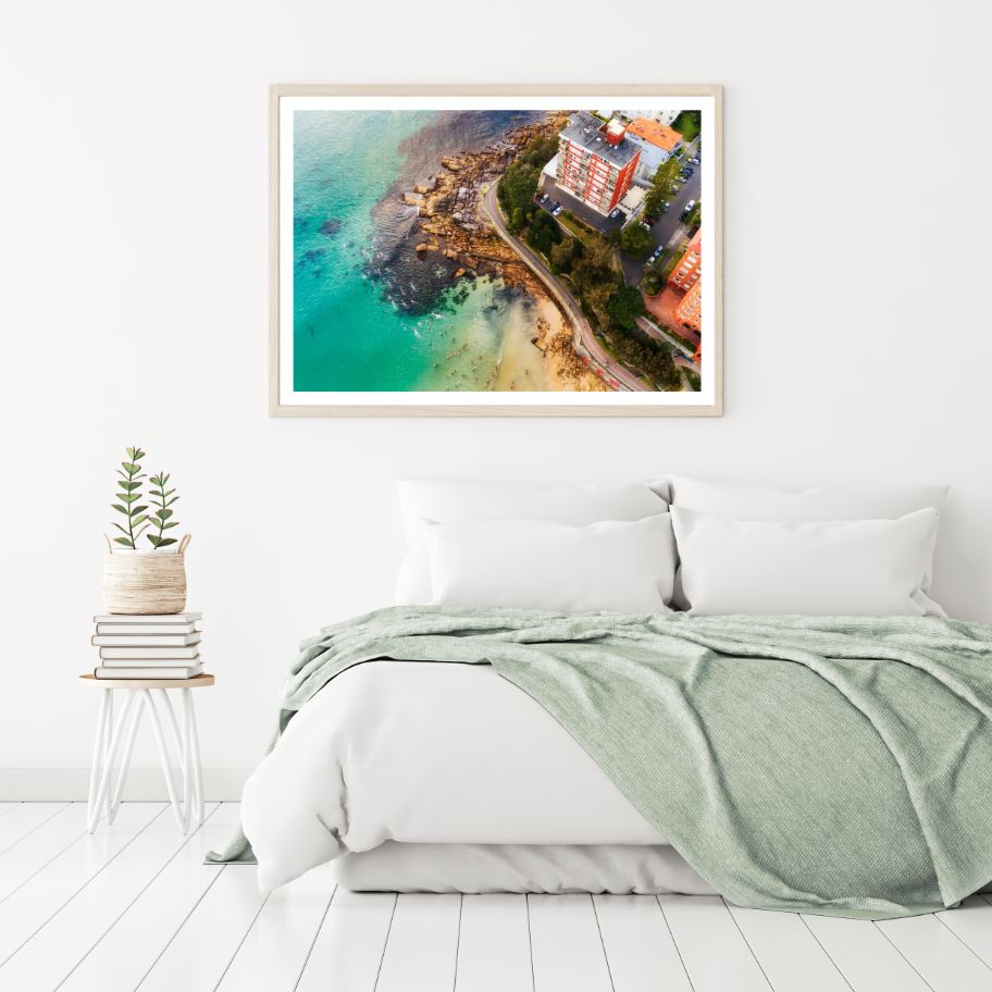 Buildings Near Sea Aerial View Home Decor Premium Quality Poster Print Choose Your Sizes