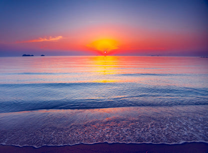 Sea Sunset Scenery Photograph Home Decor Premium Quality Poster Print Choose Your Sizes