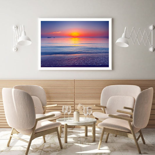 Sea Sunset Scenery Photograph Home Decor Premium Quality Poster Print Choose Your Sizes