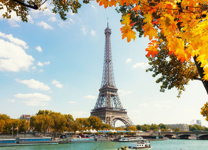 Eiffel Tower & River Scenic View Home Decor Premium Quality Poster Print Choose Your Sizes