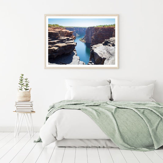 River in Mountains Scenery View Home Decor Premium Quality Poster Print Choose Your Sizes