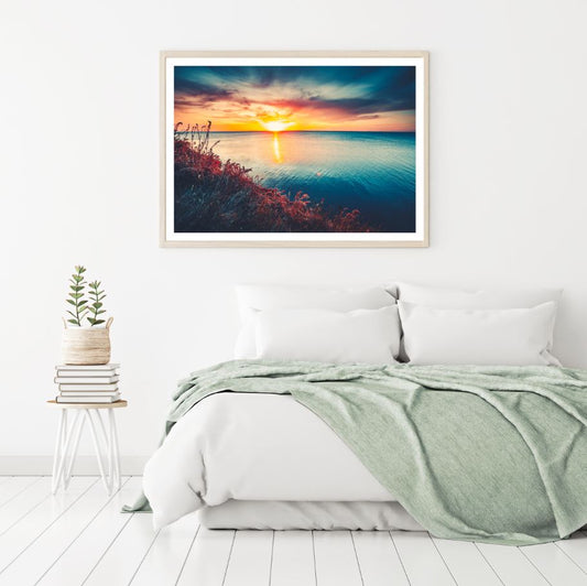 Sea Sunset Scenery Photograph Home Decor Premium Quality Poster Print Choose Your Sizes