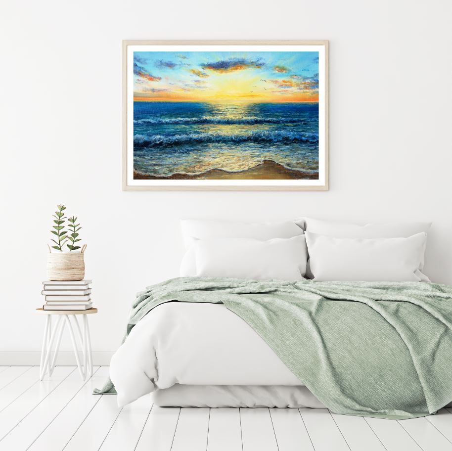 Sea Scenery Oil Painting Home Decor Premium Quality Poster Print Choose Your Sizes