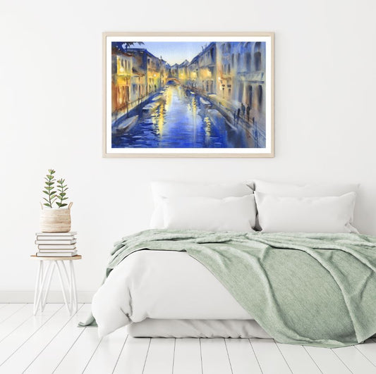 Canal & House Watercolor Painting Home Decor Premium Quality Poster Print Choose Your Sizes