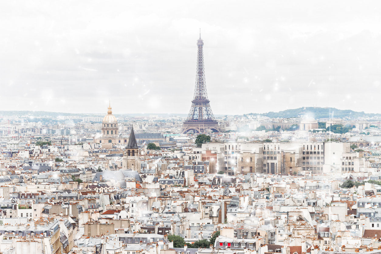Eiffel Tower & City Sky View Print 100% Australian Made