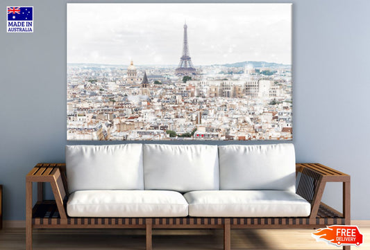 Eiffel Tower & City Sky View Print 100% Australian Made