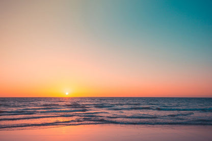 Sea Sunset Scenery Photograph Print 100% Australian Made