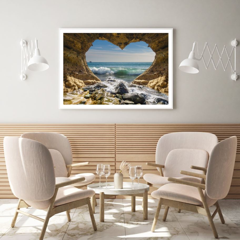 Heart Shaped Cave Scenery Photograph Home Decor Premium Quality Poster Print Choose Your Sizes