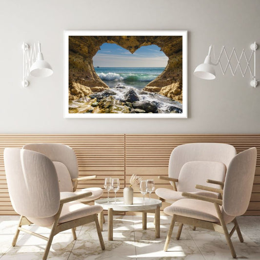 Heart Shaped Cave Scenery Photograph Home Decor Premium Quality Poster Print Choose Your Sizes