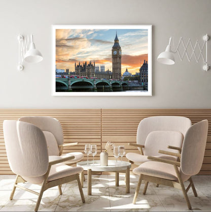 London City Sunrise Photograph Home Decor Premium Quality Poster Print Choose Your Sizes
