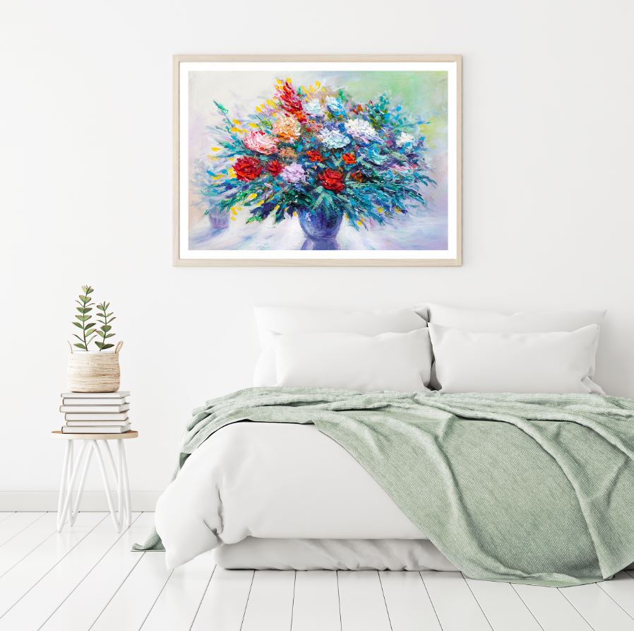 Flowers Vase Oil Painting Home Decor Premium Quality Poster Print Choose Your Sizes
