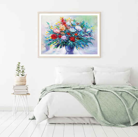 Flowers Vase Oil Painting Home Decor Premium Quality Poster Print Choose Your Sizes
