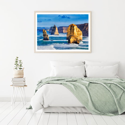 Rocks in Sea & Cliff Photograph Home Decor Premium Quality Poster Print Choose Your Sizes