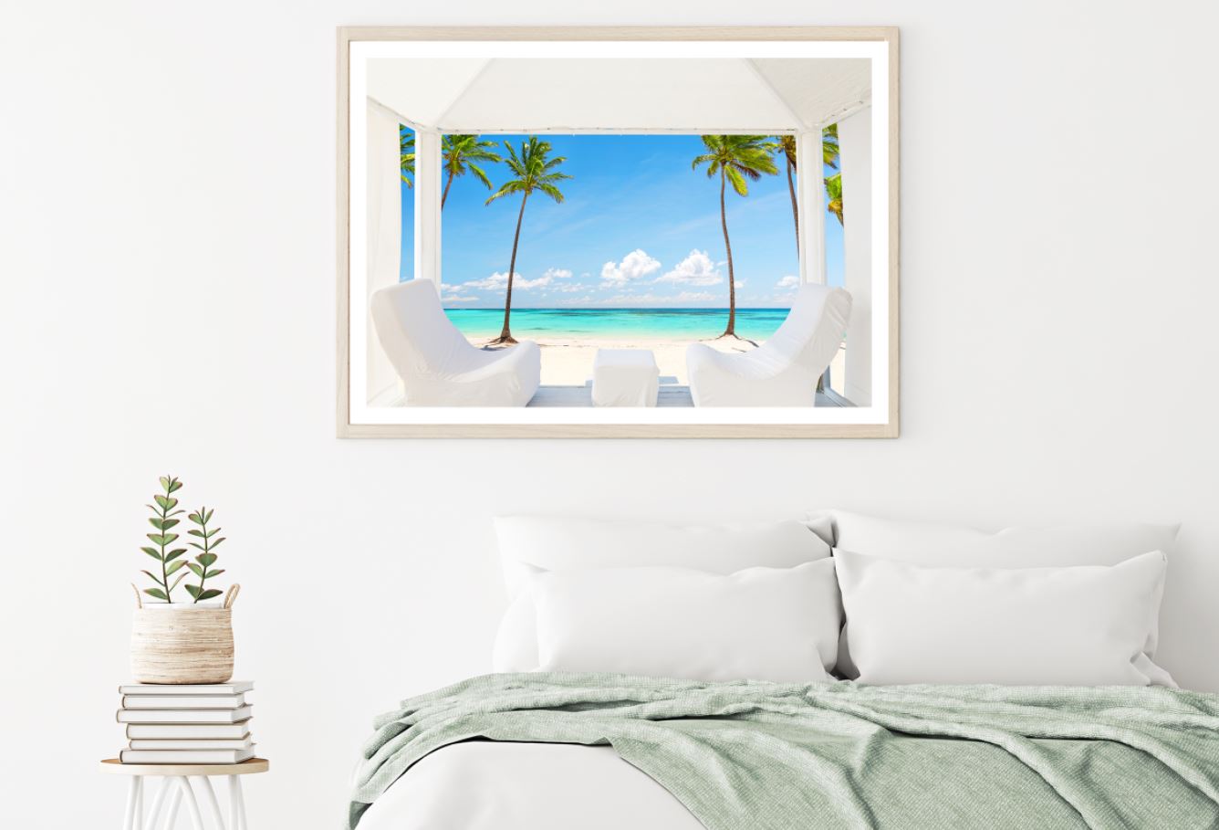 Palm Trees Near Sea Photograph Home Decor Premium Quality Poster Print Choose Your Sizes
