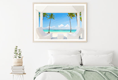 Palm Trees Near Sea Photograph Home Decor Premium Quality Poster Print Choose Your Sizes