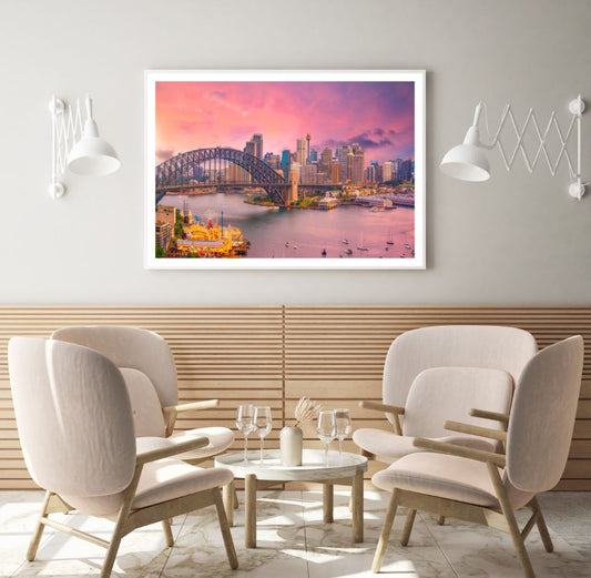 City Sunset Scenery Photograph Home Decor Premium Quality Poster Print Choose Your Sizes