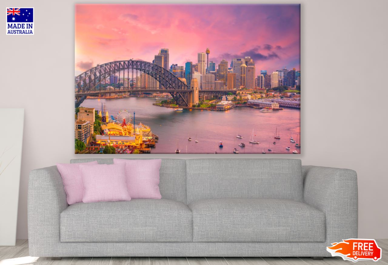 City Sunset Scenery Photograph Print 100% Australian Made
