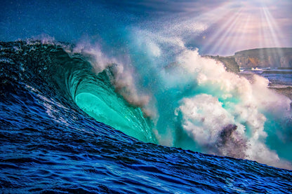 Sea Waves Crashing Photograph Print 100% Australian Made