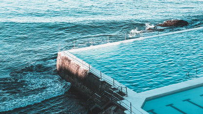 Infinity Pool Near Sea Photograph Print 100% Australian Made