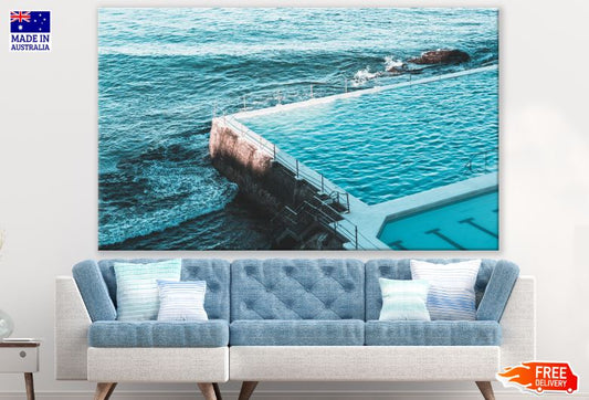 Infinity Pool Near Sea Photograph Print 100% Australian Made