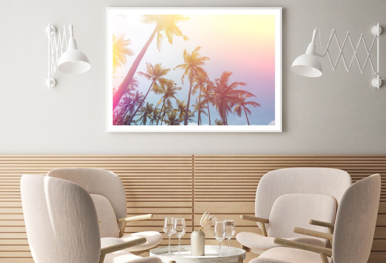 Palm Trees Sunset Scenery View Home Decor Premium Quality Poster Print Choose Your Sizes