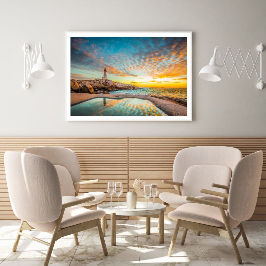 Sea Sunset Scenery Photograph Home Decor Premium Quality Poster Print Choose Your Sizes