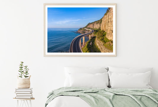 Road Over Sea Scenery Photograph Home Decor Premium Quality Poster Print Choose Your Sizes
