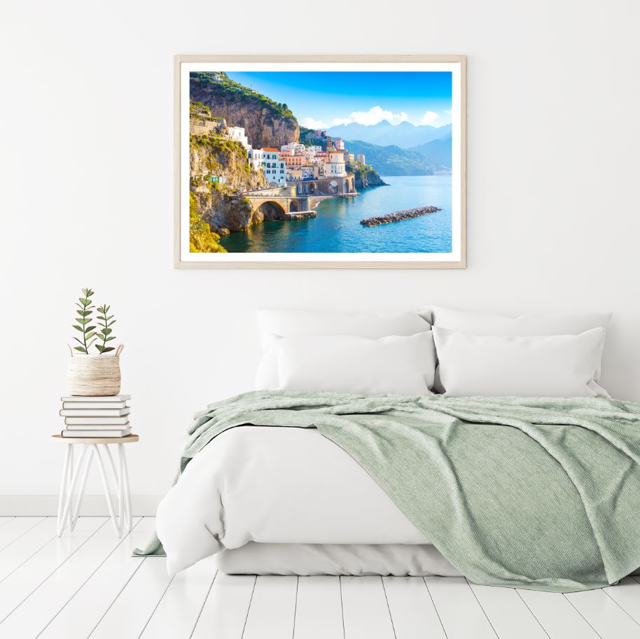 Houses Near Sea Photograph Home Decor Premium Quality Poster Print Choose Your Sizes