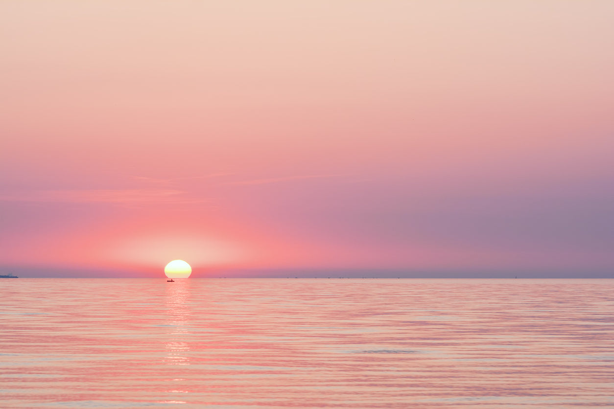 Sea Sunset Scenery Photograph Home Decor Premium Quality Poster Print Choose Your Sizes