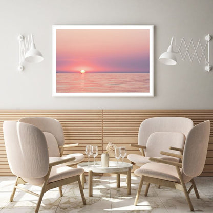 Sea Sunset Scenery Photograph Home Decor Premium Quality Poster Print Choose Your Sizes