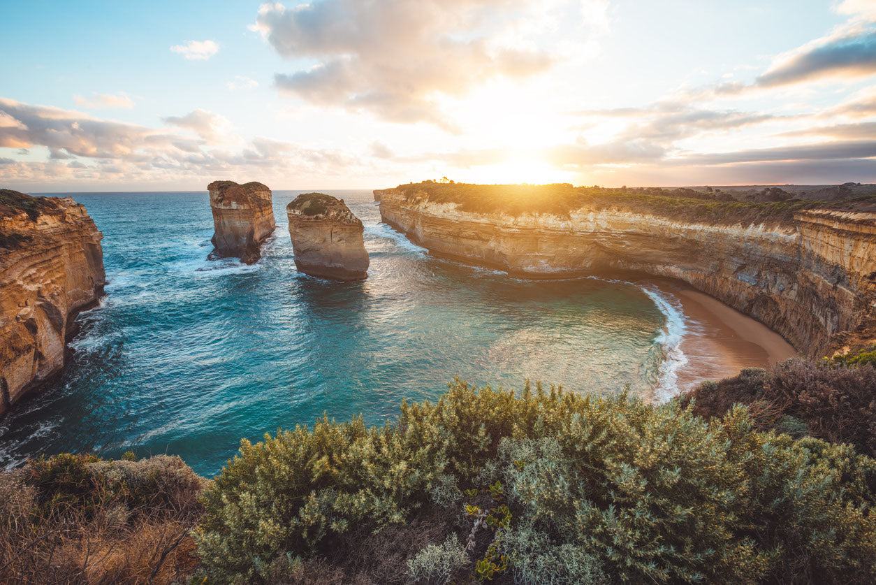 Sea with Cliffs Scenery Photograph Print 100% Australian Made