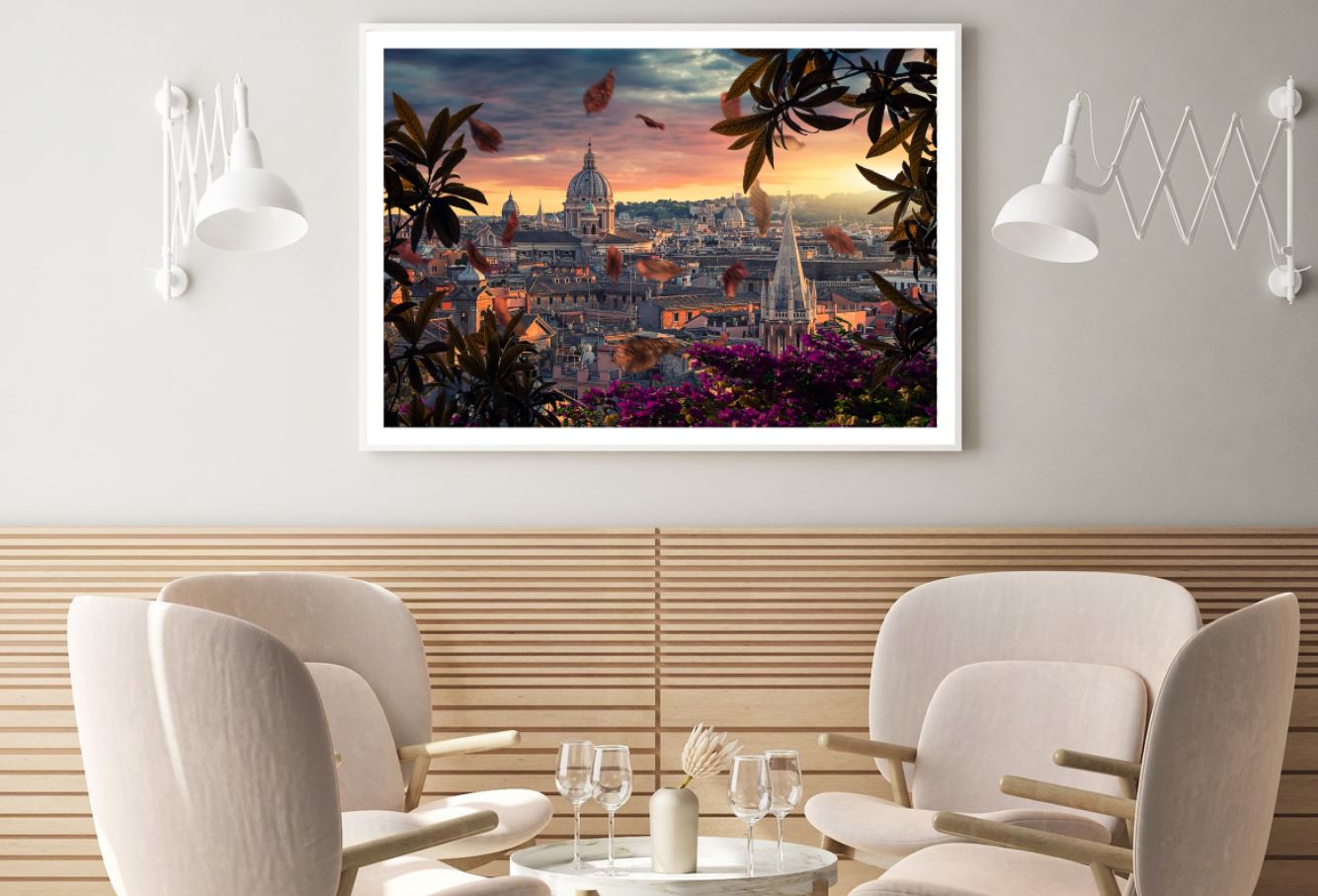 City Sunset Scenery Photograph Home Decor Premium Quality Poster Print Choose Your Sizes