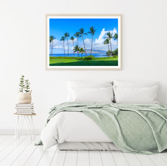 Palm Trees Near Sea Scenery View Home Decor Premium Quality Poster Print Choose Your Sizes