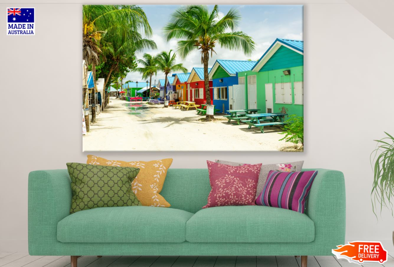 Colorful Beach Houses Photograph Print 100% Australian Made