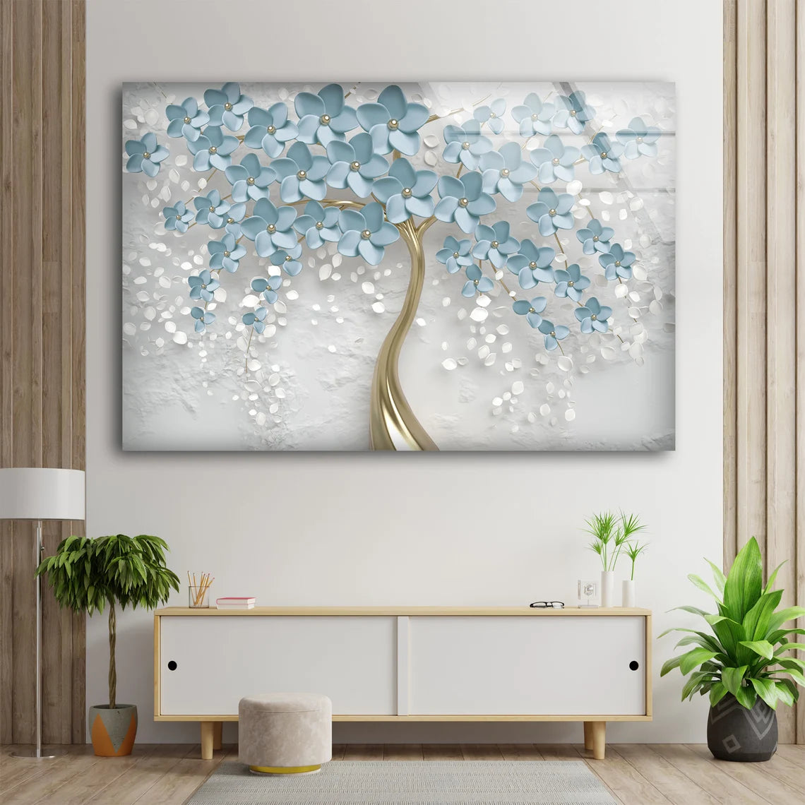 3D Flowers Acrylic Glass Print Tempered Glass Wall Art 100% Made in Australia Ready to Hang