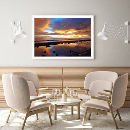 Sea Sunset Scenery Photograph Home Decor Premium Quality Poster Print Choose Your Sizes
