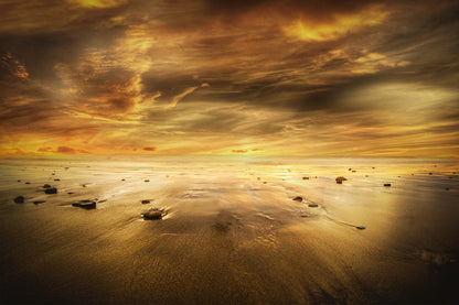 Sea Sunset Scenery Photograph Print 100% Australian Made