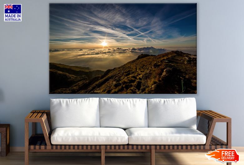 Sunset Over Mountains Photograph Print 100% Australian Made