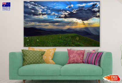 Sunset Over Mountains Photograph Print 100% Australian Made