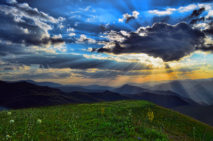Sunset Over Mountains Photograph Print 100% Australian Made